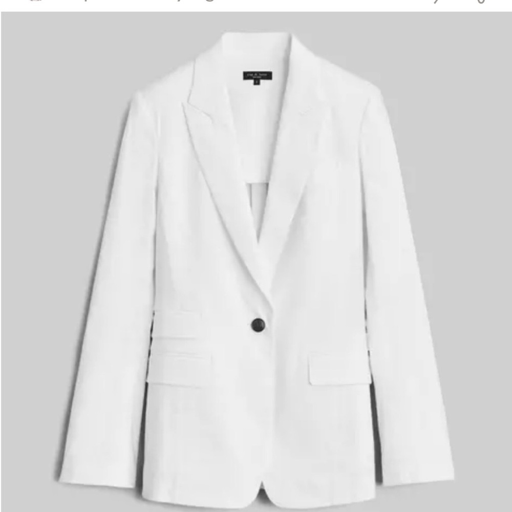 rag & bone white size 4 Andre blazer